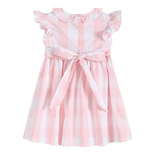 Load image into Gallery viewer, Large Pink Check Butterfly Garden Smocked Waist Dress
