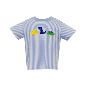 Dinosaurios T-Shirt- Light Blue Stripe
