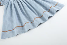 Load image into Gallery viewer, Puppy Smocked Bishop Dress- Light Blue