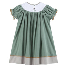 Load image into Gallery viewer, Mallard Smocked Bishop Dress- Sage