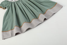 Load image into Gallery viewer, Mallard Smocked Bishop Dress- Sage