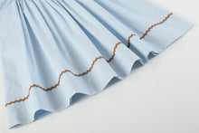 Load image into Gallery viewer, Pumpkin Smocked Bishop Dress- Blue
