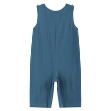Load image into Gallery viewer, Turkey Smocked Overalls- Cobalt Blue
