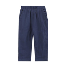 Load image into Gallery viewer, Red Santa Smocked Shirt & Navy Pants Set