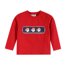 Load image into Gallery viewer, Red Santa Smocked Shirt & Navy Pants Set