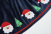 Load image into Gallery viewer, Velour Santa Christmas Jumper- Navy Blue