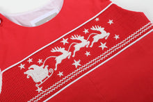 Load image into Gallery viewer, Santa Sleigh Overalls- Red