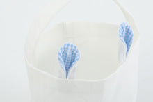 Load image into Gallery viewer, Blue Gingham Easter Bunny Basket