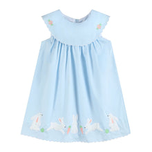 Load image into Gallery viewer, Light Blue Bunny and Flowers Dress