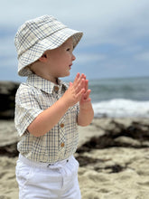 Load image into Gallery viewer, Chambray/ Cream Plaid Bucket Hat