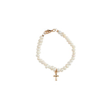 Load image into Gallery viewer, Gold Boxed Cross Bracelet