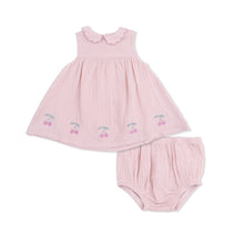 Load image into Gallery viewer, Muslin Lotus Petal Collar Dress Set