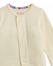 Load image into Gallery viewer, Yellow Stripe Organic Cotton Footie