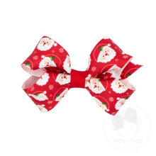 Load image into Gallery viewer, Christmas Print Grosgrain Hair Bows