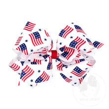 Load image into Gallery viewer, American Flag Print Bow
