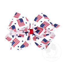 Load image into Gallery viewer, American Flag Print Bow