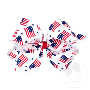 American Flag Print Bow