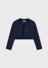 Load image into Gallery viewer, Open-Front Bow Cardigan- Navy