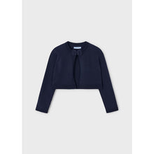 Load image into Gallery viewer, Open-Front Bow Cardigan- Navy