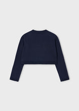 Load image into Gallery viewer, Open-Front Bow Cardigan- Navy