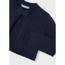 Load image into Gallery viewer, Open-Front Bow Cardigan- Navy