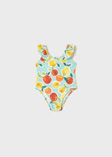 Load image into Gallery viewer, Citrus Squeeze Printed Swimsuit- Aqua