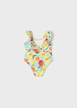 Load image into Gallery viewer, Citrus Squeeze Printed Swimsuit- Aqua