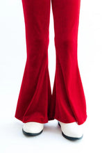 Load image into Gallery viewer, Red Velvet Bell Bottoms