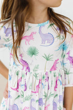 Load image into Gallery viewer, Dino Darling 3/4-Sleeve Pocket Twirl Dress