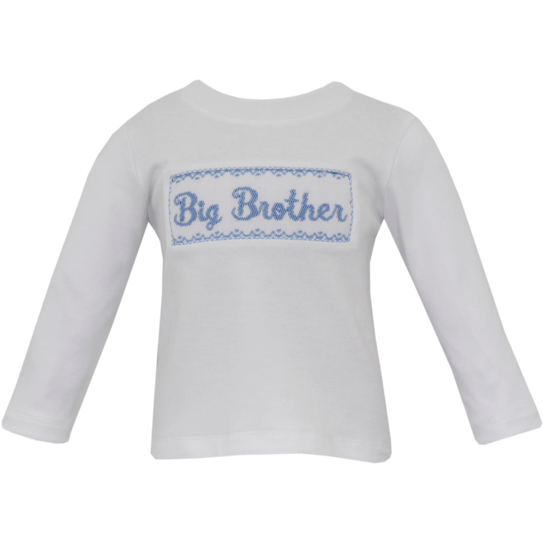 Big Brother Smocked Long Sleeve Shirt
