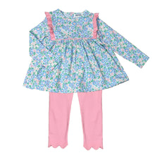Load image into Gallery viewer, Floral Top & Pink Leggings Set