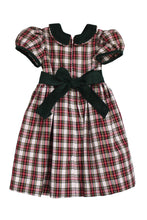 Load image into Gallery viewer, Holiday Plaid Dress - Ivory / Green