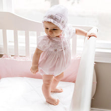 Load image into Gallery viewer, Secret Garden Romper Pink/ White