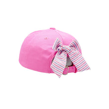 Load image into Gallery viewer, Soccer Bow Baseball Hat- Pink