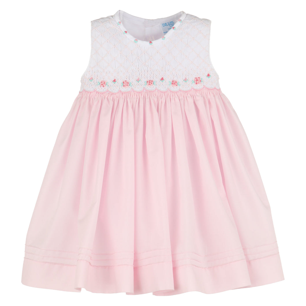 Combo Smock Dress in Pink