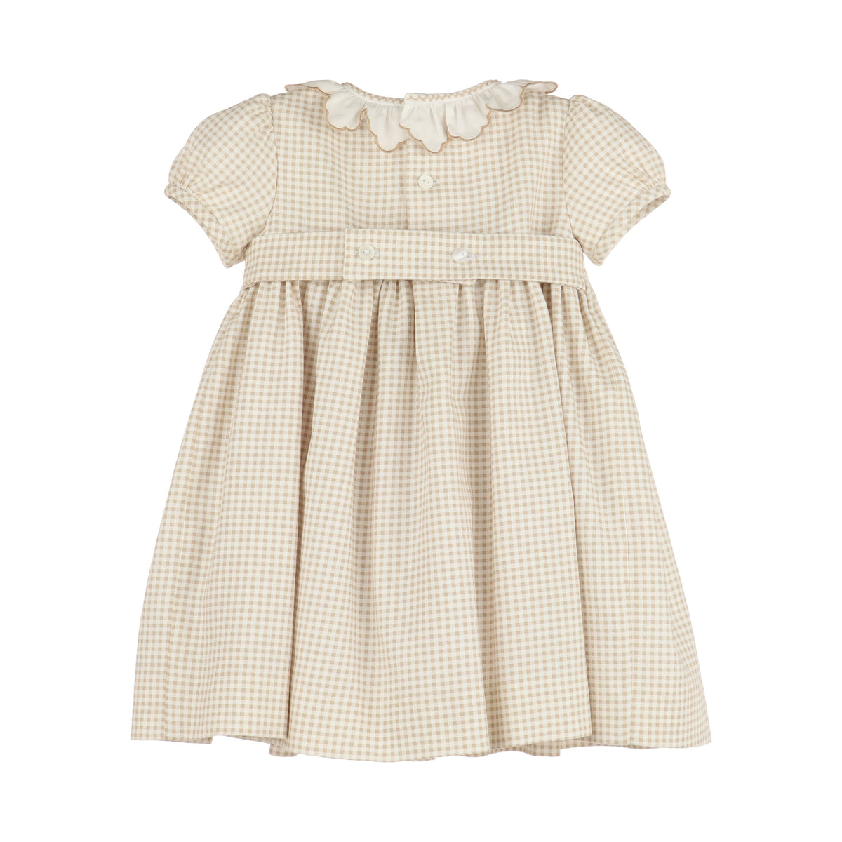 Cottagecore Smocked Dress in Beige – Milby's Just Kids