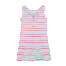 Load image into Gallery viewer, Stripe Dotted Shift Dress- Blue