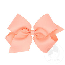 Load image into Gallery viewer, King Scalloped Edge Grosgrain Bow - more colors