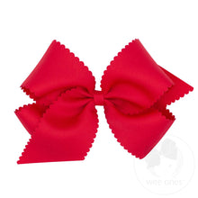 Load image into Gallery viewer, King Scalloped Edge Grosgrain Bow - more colors