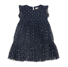 Load image into Gallery viewer, Black Iris Tiered Mesh Dress