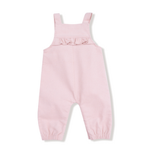 Load image into Gallery viewer, Corduroy Yoke Ruffle Overall- Veiled Pink