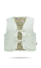 Load image into Gallery viewer, Dress Set w/ Vest & Bag- Sage Floral/Off-White