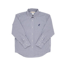 Load image into Gallery viewer, Dean's List Dress Shirt- Nantucket Navy Windowpane/Nantucket Navy