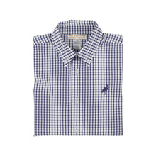 Load image into Gallery viewer, Dean's List Dress Shirt- Nantucket Navy Windowpane/Nantucket Navy