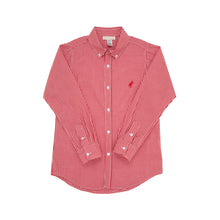 Load image into Gallery viewer, Dean's List Dress Shirt- Richmond Red Mini Gingham/Richmond Red
