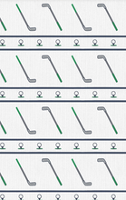 Load image into Gallery viewer, Golf Club 2-Way Zipper Footie- White/Navy