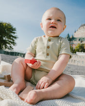 Load image into Gallery viewer, Zebra Jungle Desert Sage Romper
