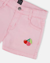 Load image into Gallery viewer, Cherry Prism Pink Embroidered Short