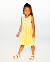 Load image into Gallery viewer, Yellow Stripes Linen Dress