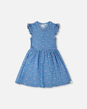 Load image into Gallery viewer, Flowers Print Chambray Dress